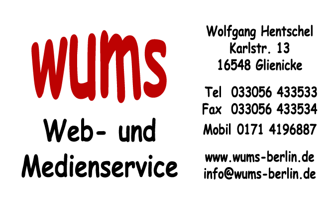 Impressum Web- und Medien-Service Berlin